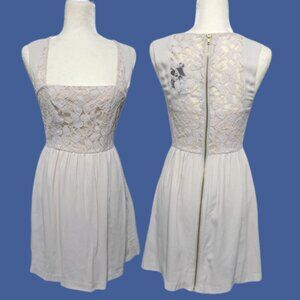 Urban Outfitters Cooperative Square Neck Lace Sleeveless Dress With Pockets Sz 2